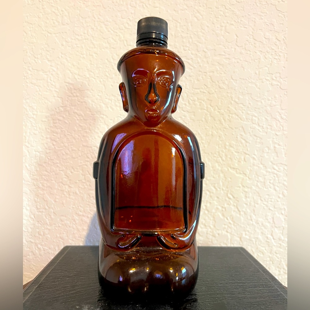 Vintage Kahlua Bottle Large Glass Aztec Mexico Heritage Edition